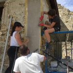 Passage de la Berthelet pour niveler le plâtre